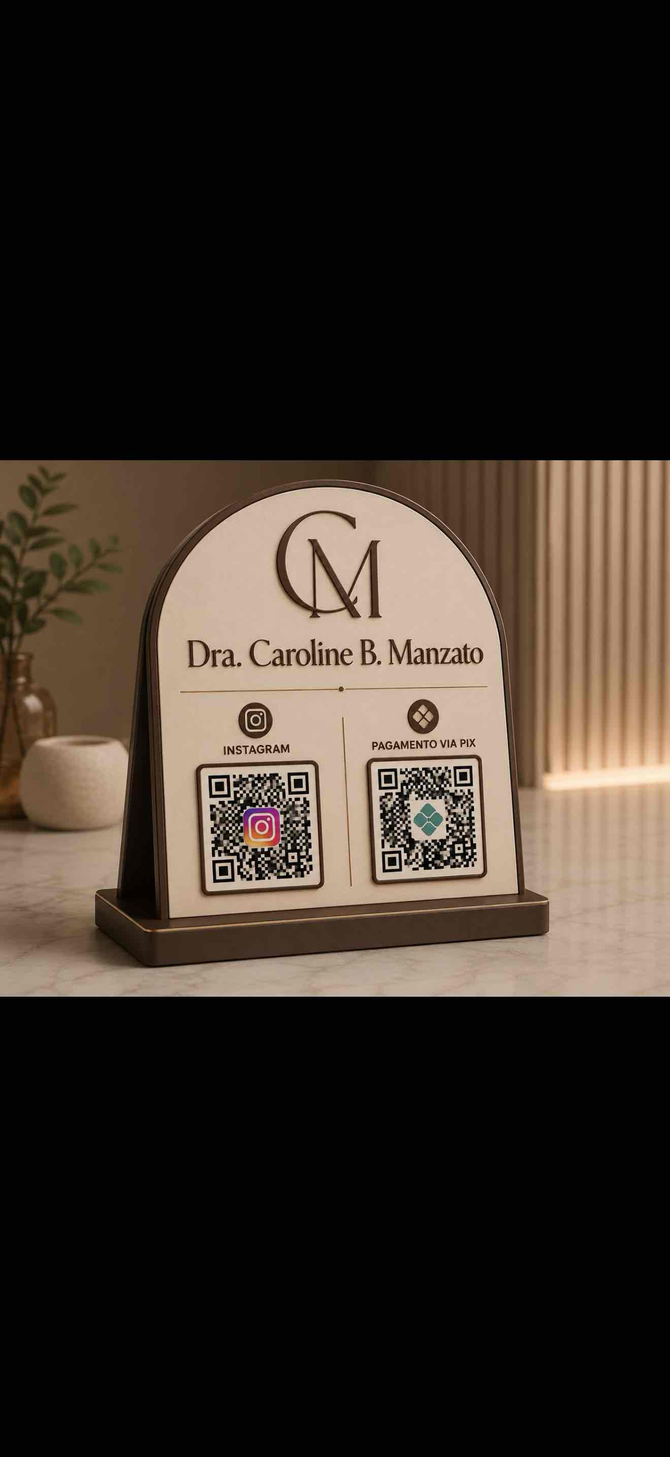 Dra. Caroline B. Manzato Sign free 3D printable STL