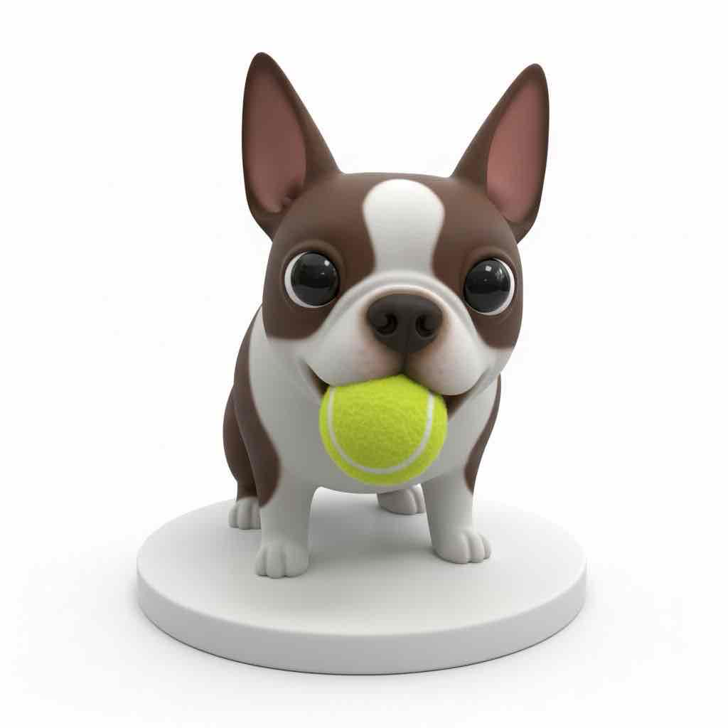 Boston Terrier Playful free 3D printable STL