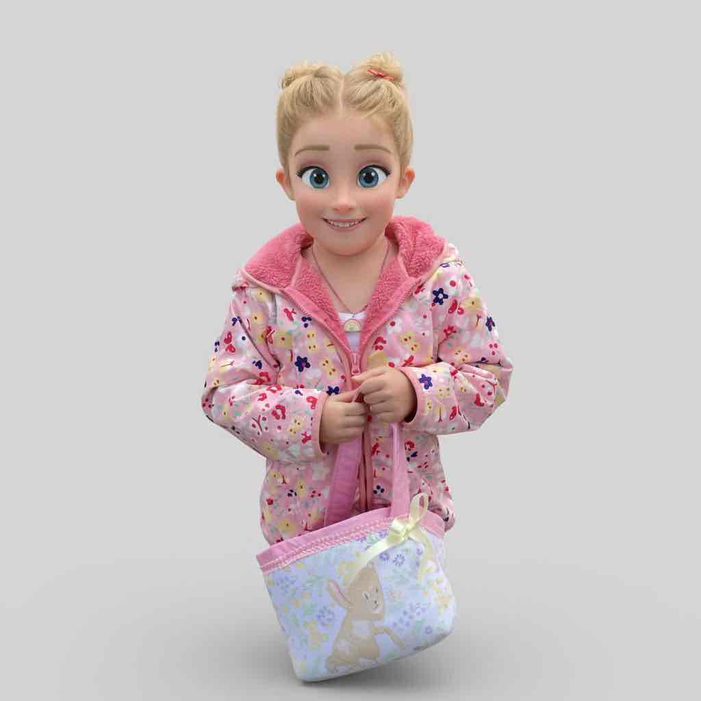 Smiling Young Girl Figure free 3D printable STL