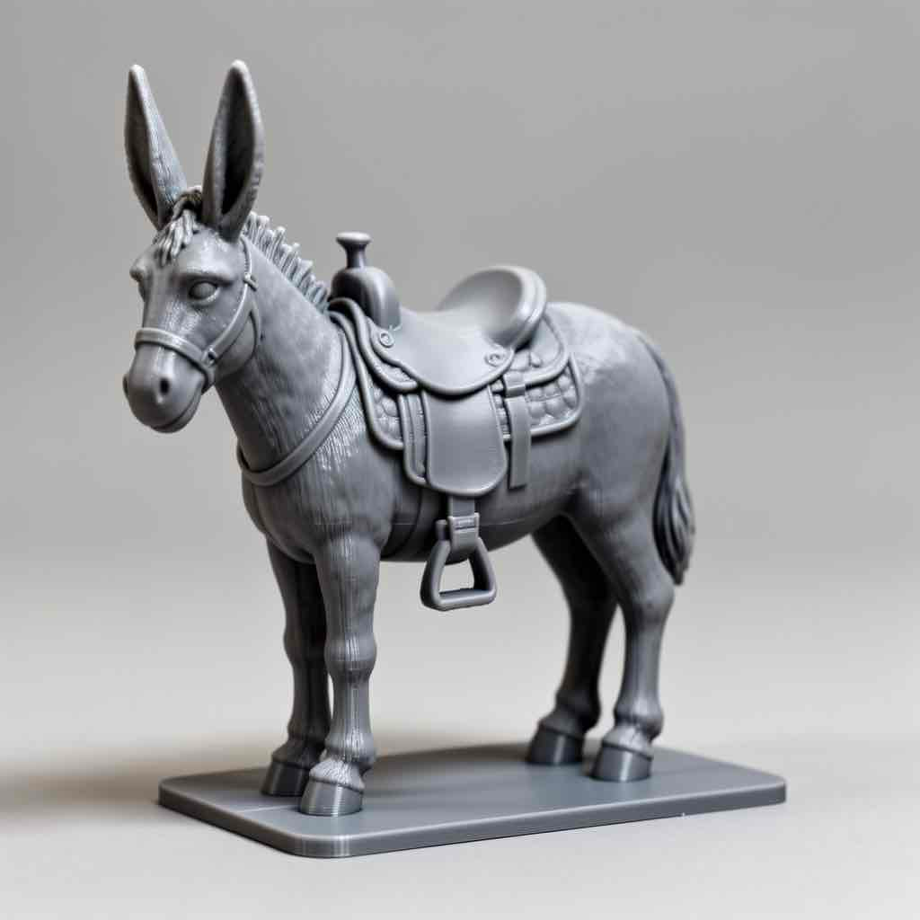 Saddle Donkey Figure free 3D printable STL