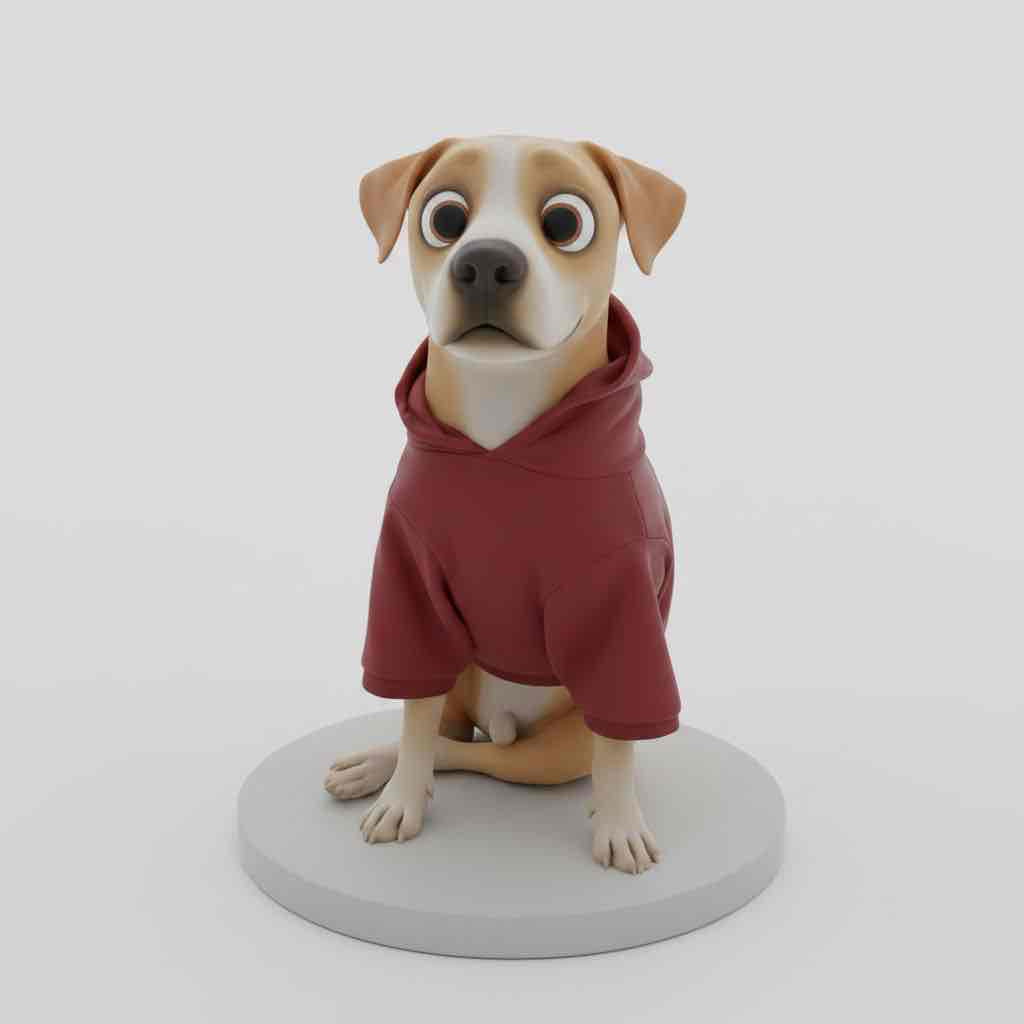 Cartoon Dog in Hoodie free 3D printable STL