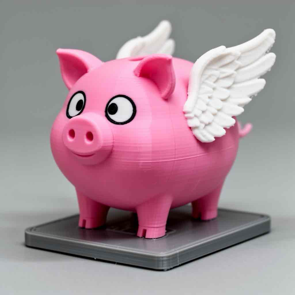 Angel Pig Figurine free 3D printable STL
