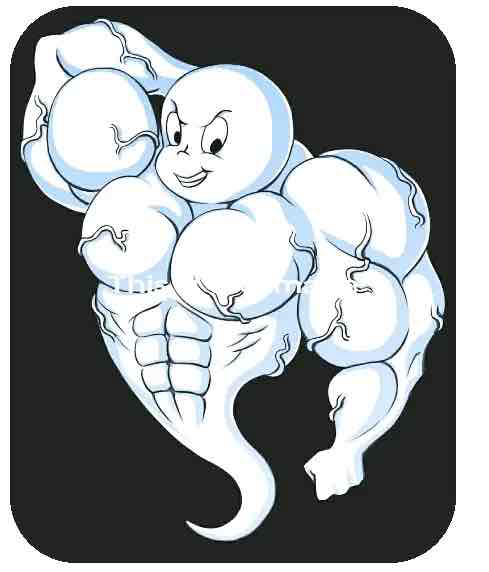 Muscle Ghost Cartoon free 3D printable STL
