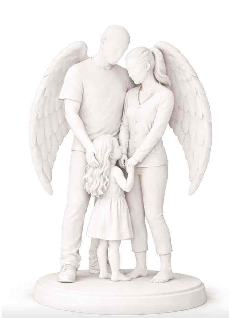Angel Family Sculpture free 3D printable STL