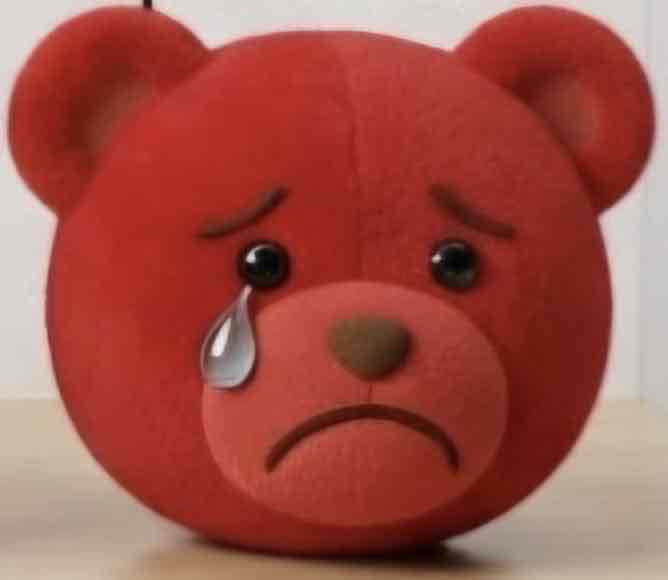 Sad Red Bear Figure free 3D printable STL
