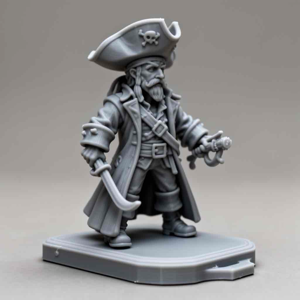 Pirate Captain Figure free 3D printable STL