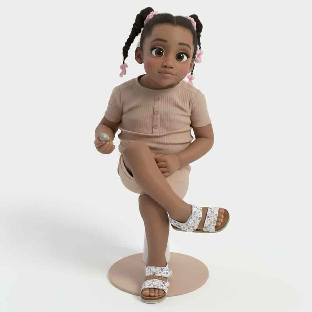 Smiling Young Girl Sitting free 3D printable STL