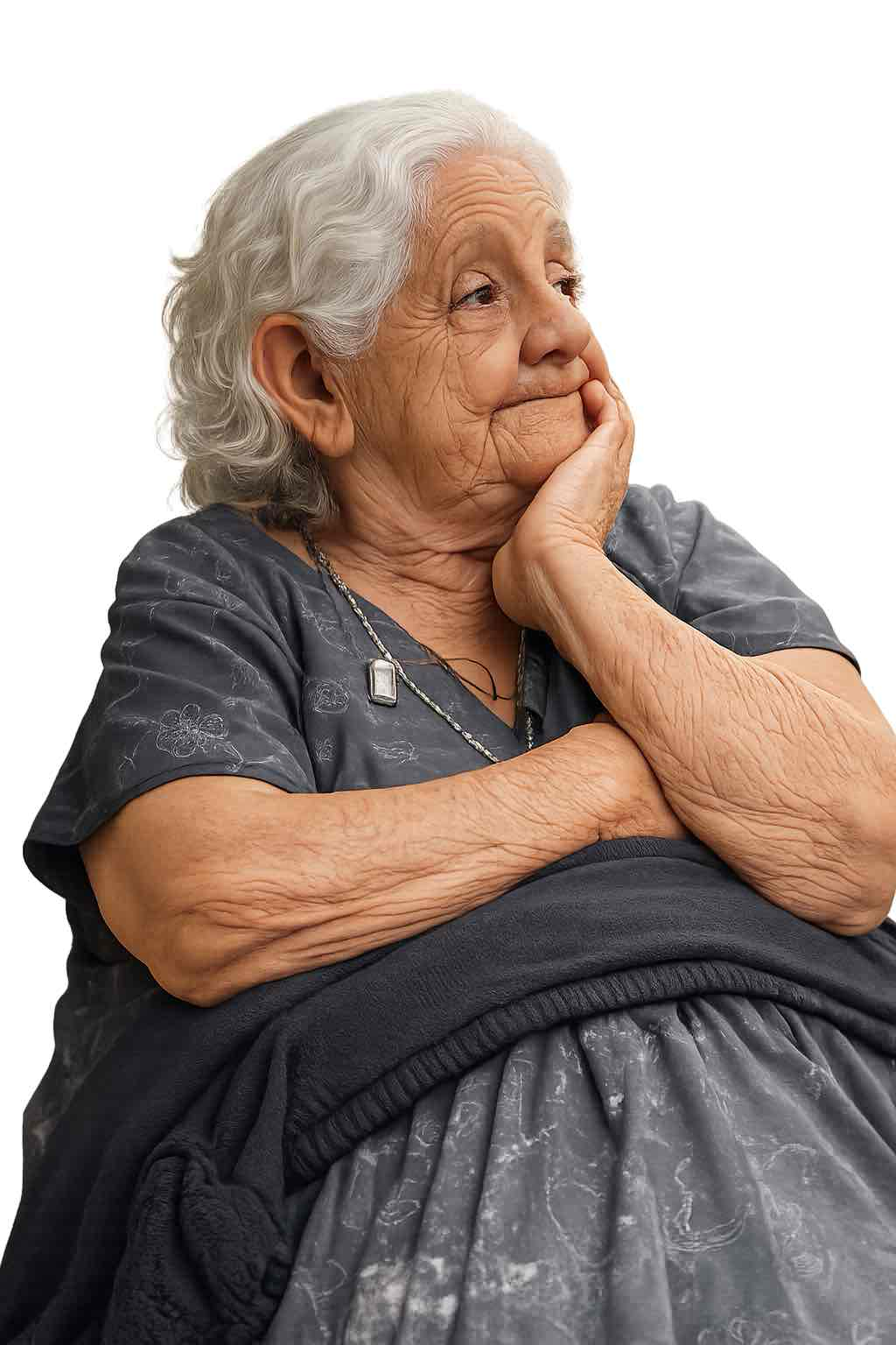 Elderly Woman Sitting free 3D printable STL