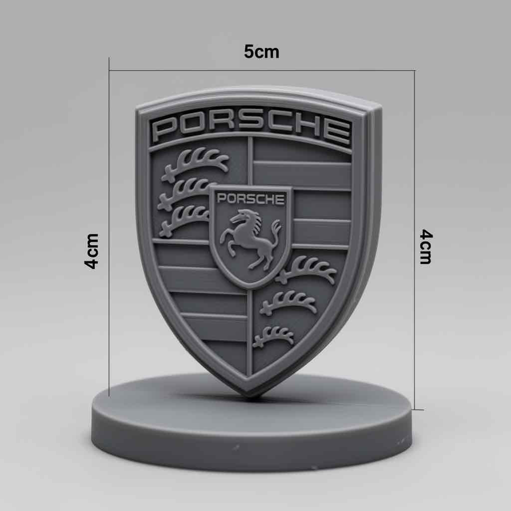 Porsche Logo 3D Model free 3D printable STL