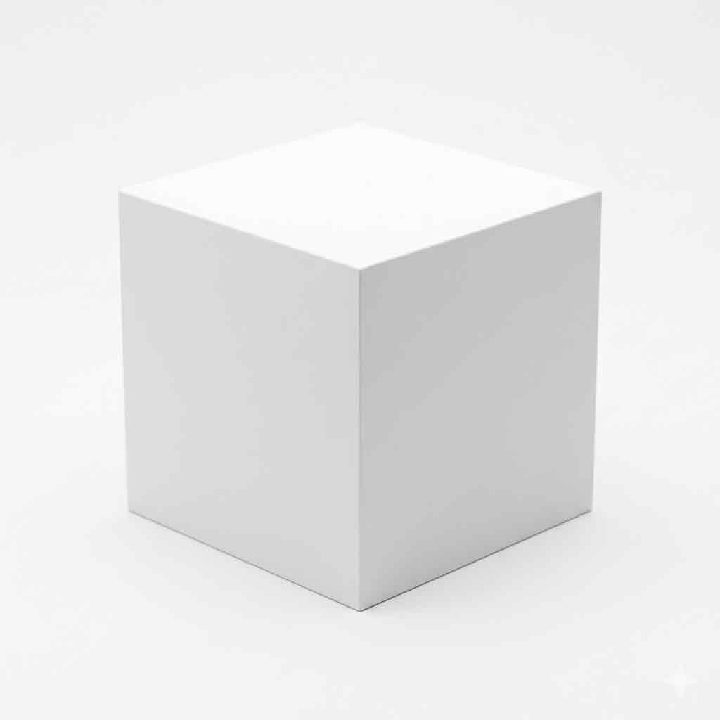 Plain White Cube free 3D printable STL