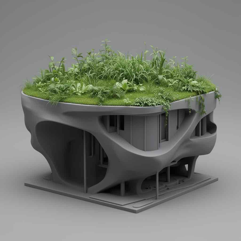 Organic Architectural Model free 3D printable STL
