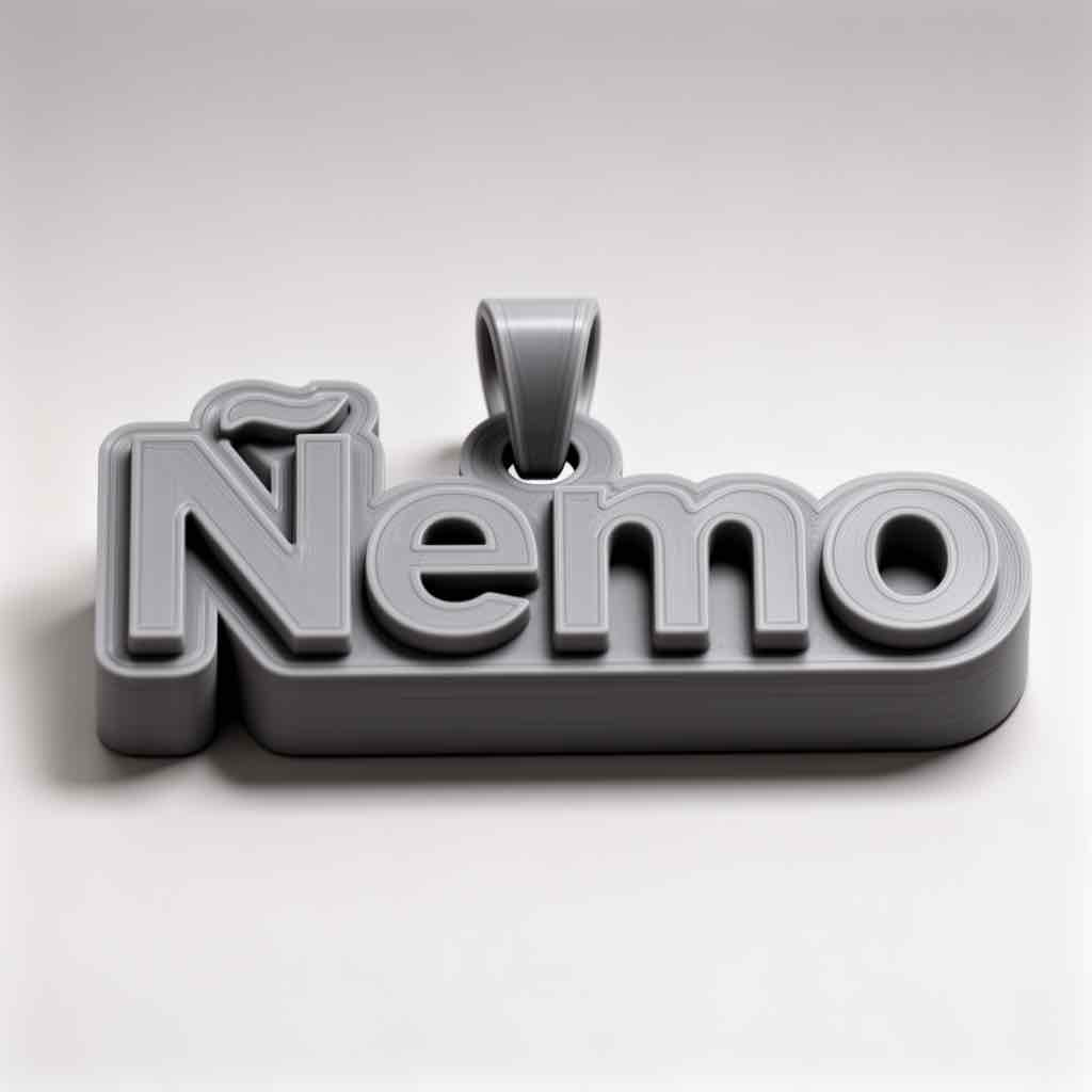Nemo Name Pendant free 3D printable STL
