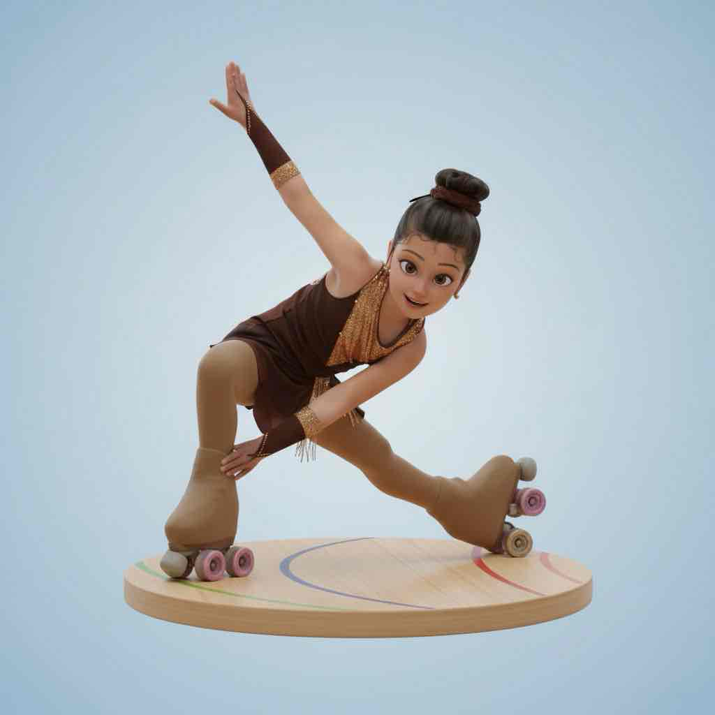 Skater Girl Figure free 3D printable STL