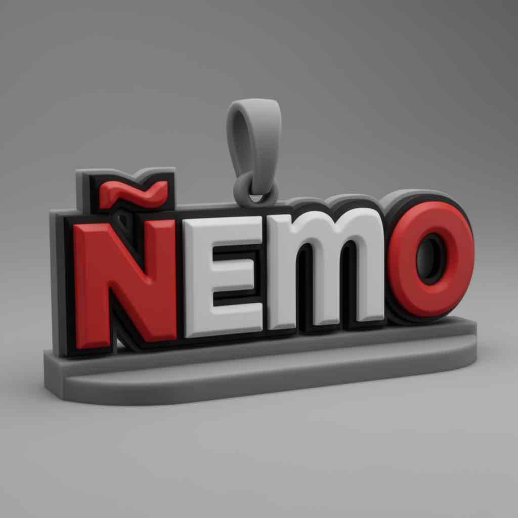 Nemo Name Sign free 3D printable STL