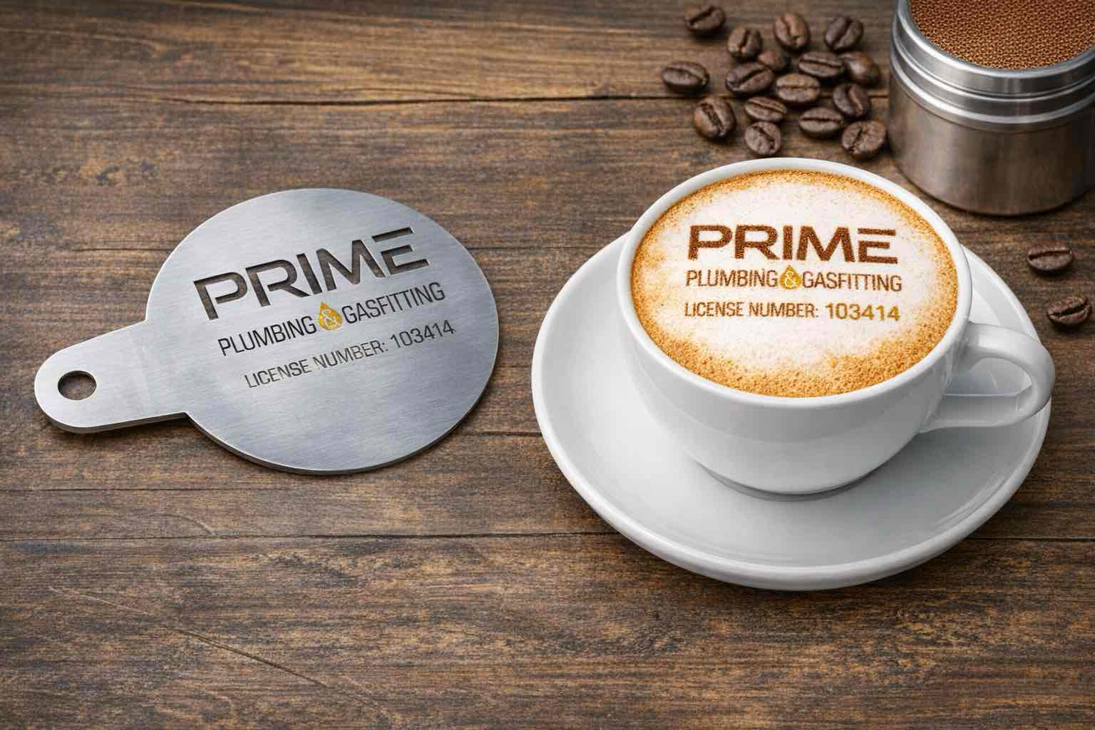 Prime Coffee Stencil free 3D printable STL