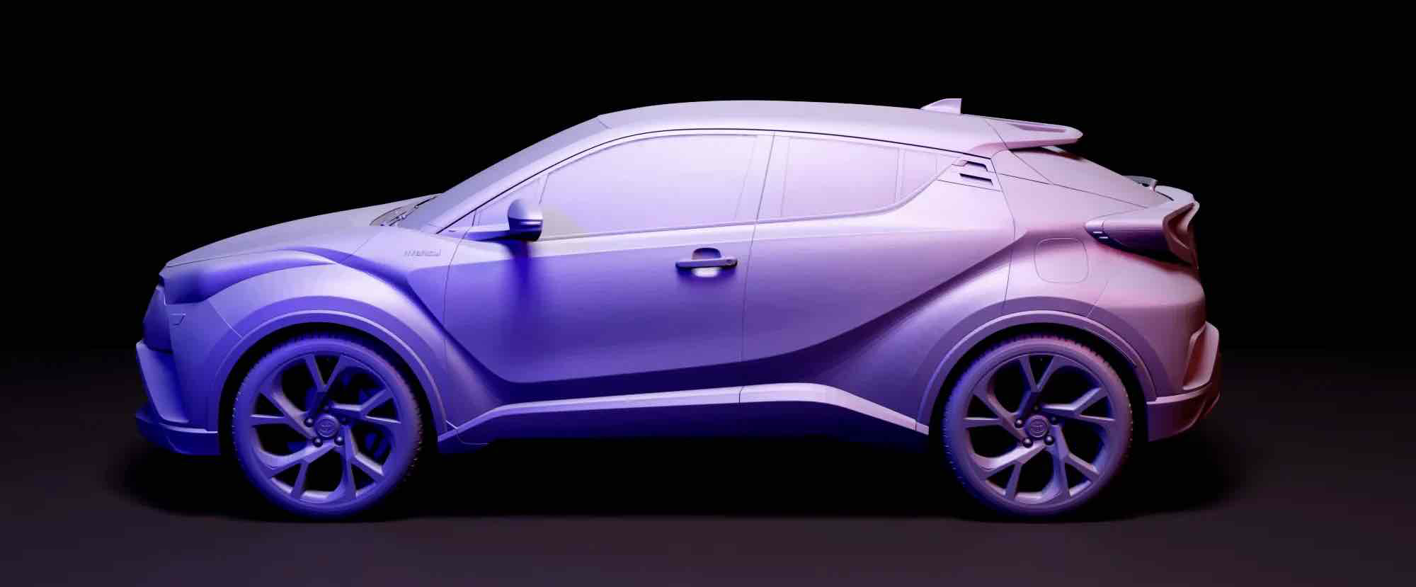 Toyota C-HR Side View free 3D printable STL