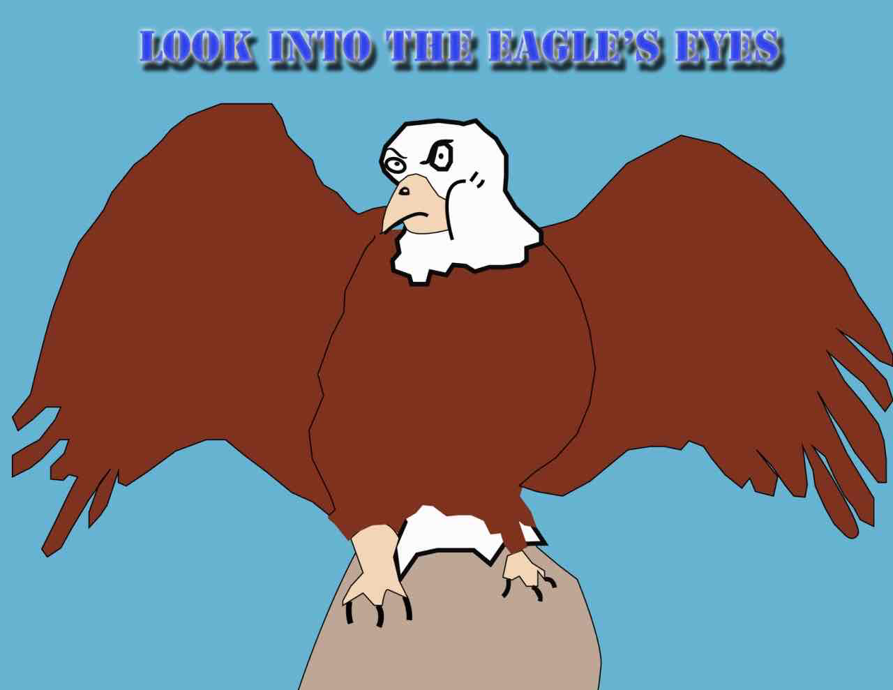 Eagle Cartoon Illustration free 3D printable STL