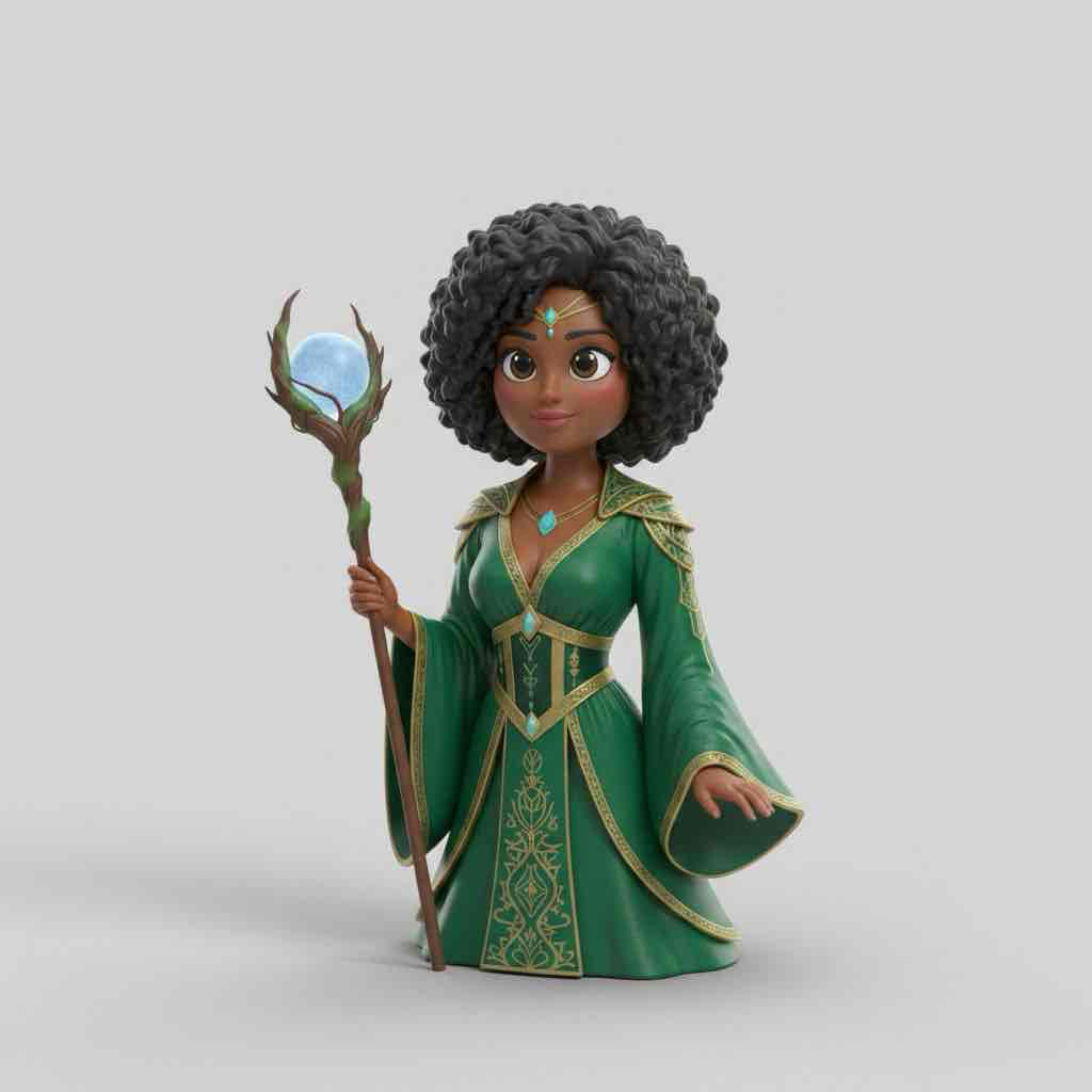 Enchanted Sorceress Figure free 3D printable STL