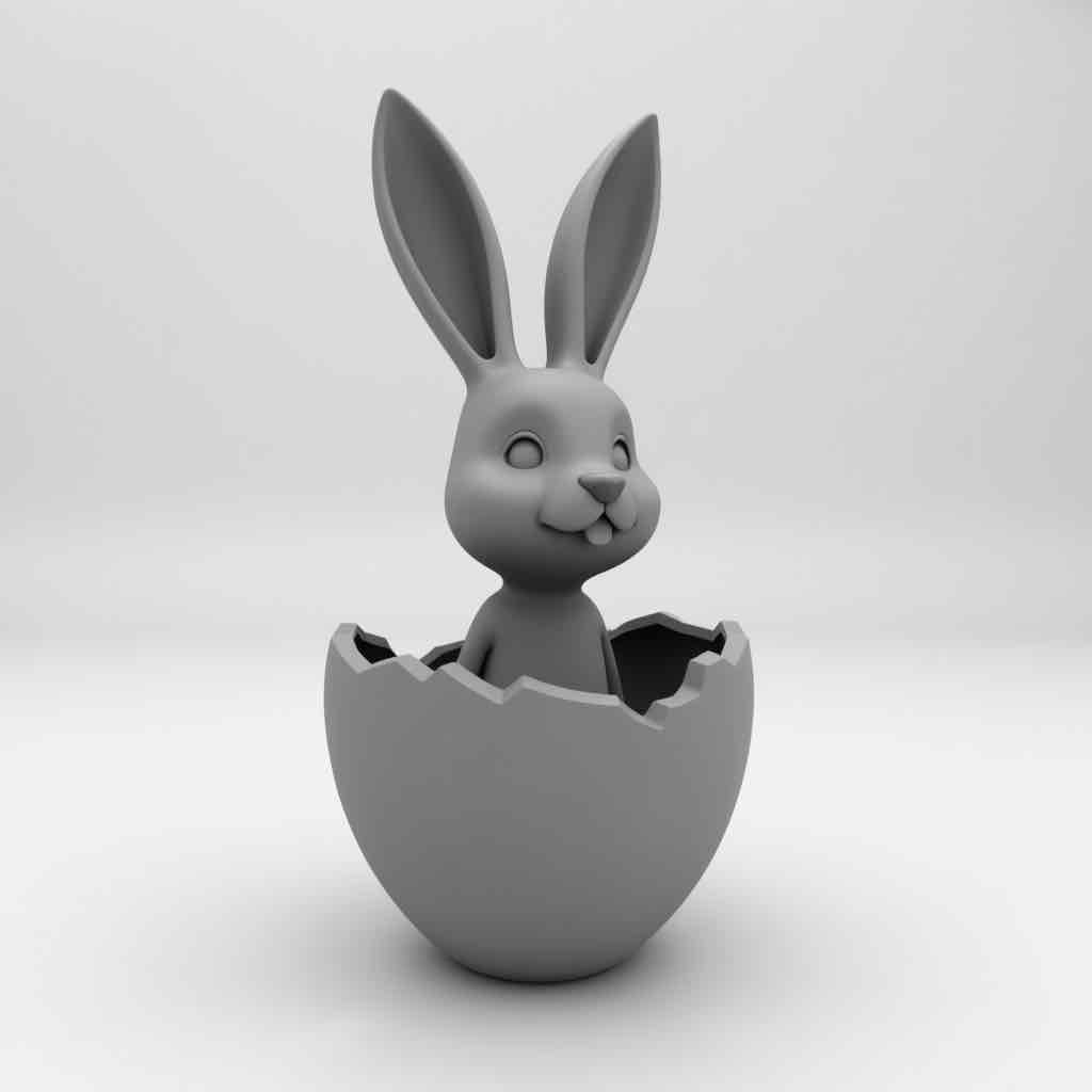 Bunny in Egg free 3D printable STL