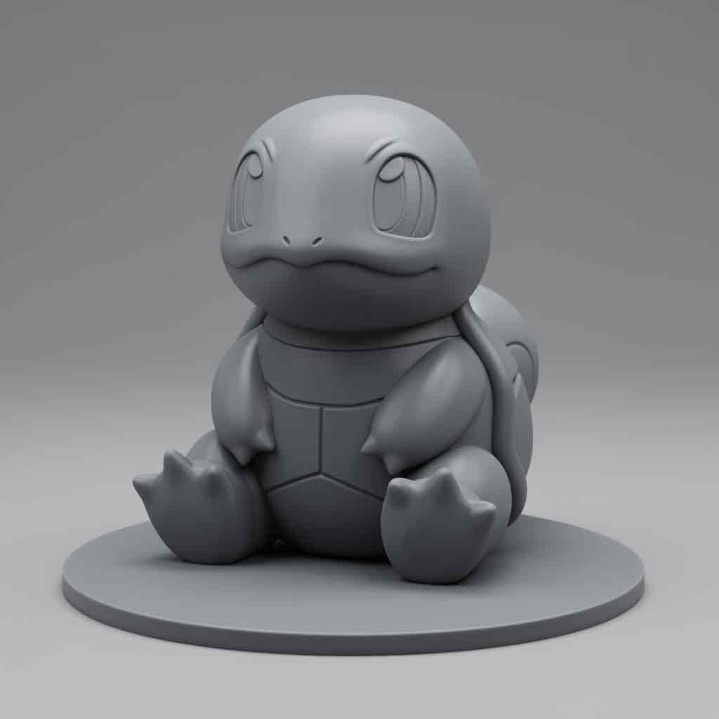Squirtle Sitting Pose free 3D printable STL