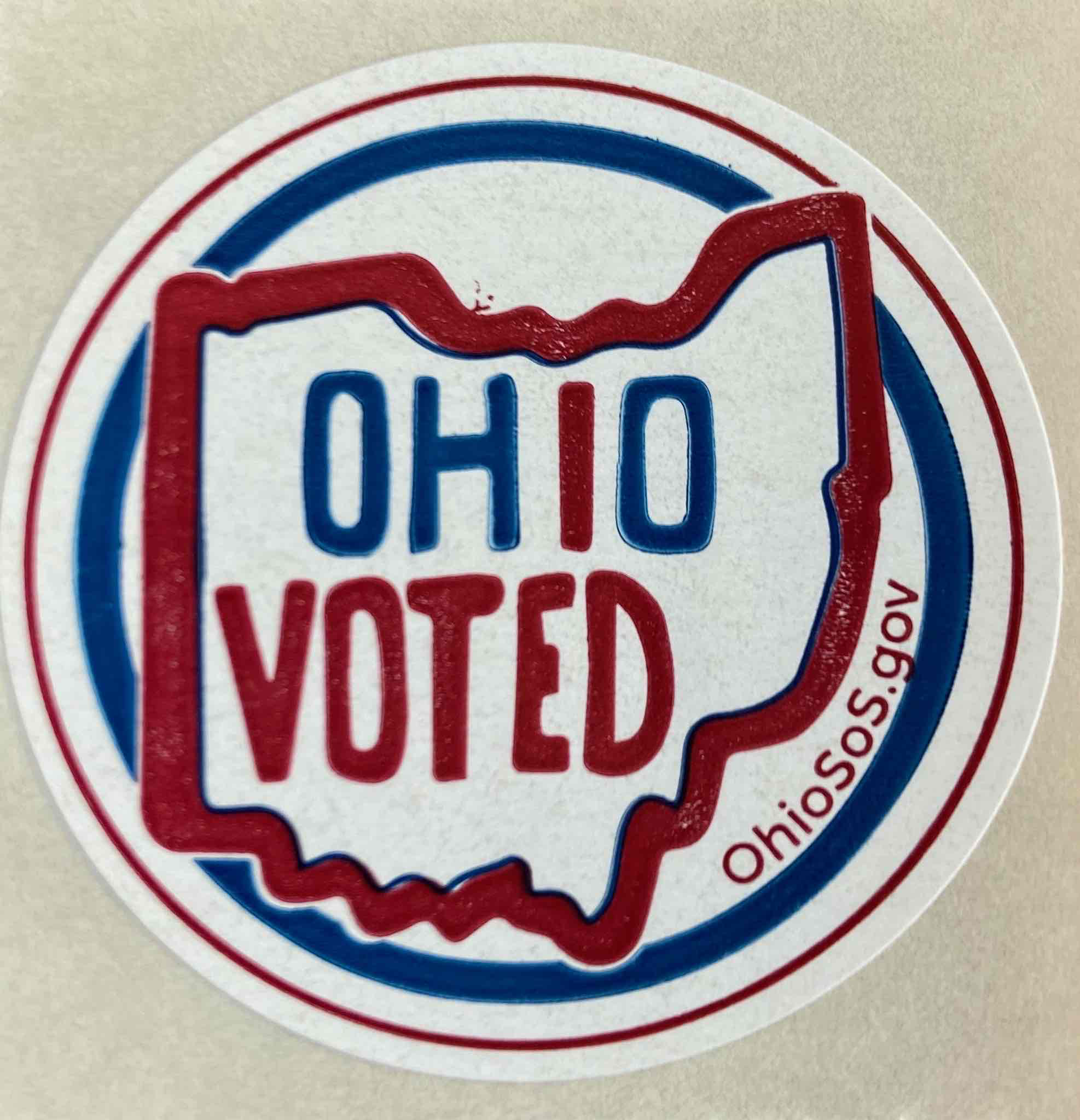 Ohio Voted Sticker free 3D printable STL