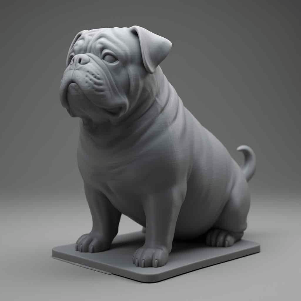 Pug Dog Figurine free 3D printable STL