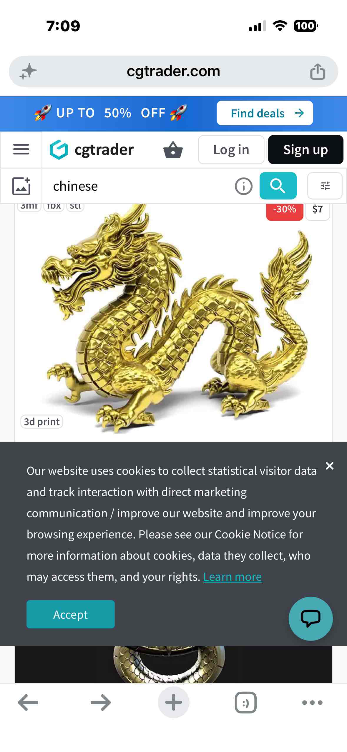 Golden Chinese Dragon free 3D printable STL