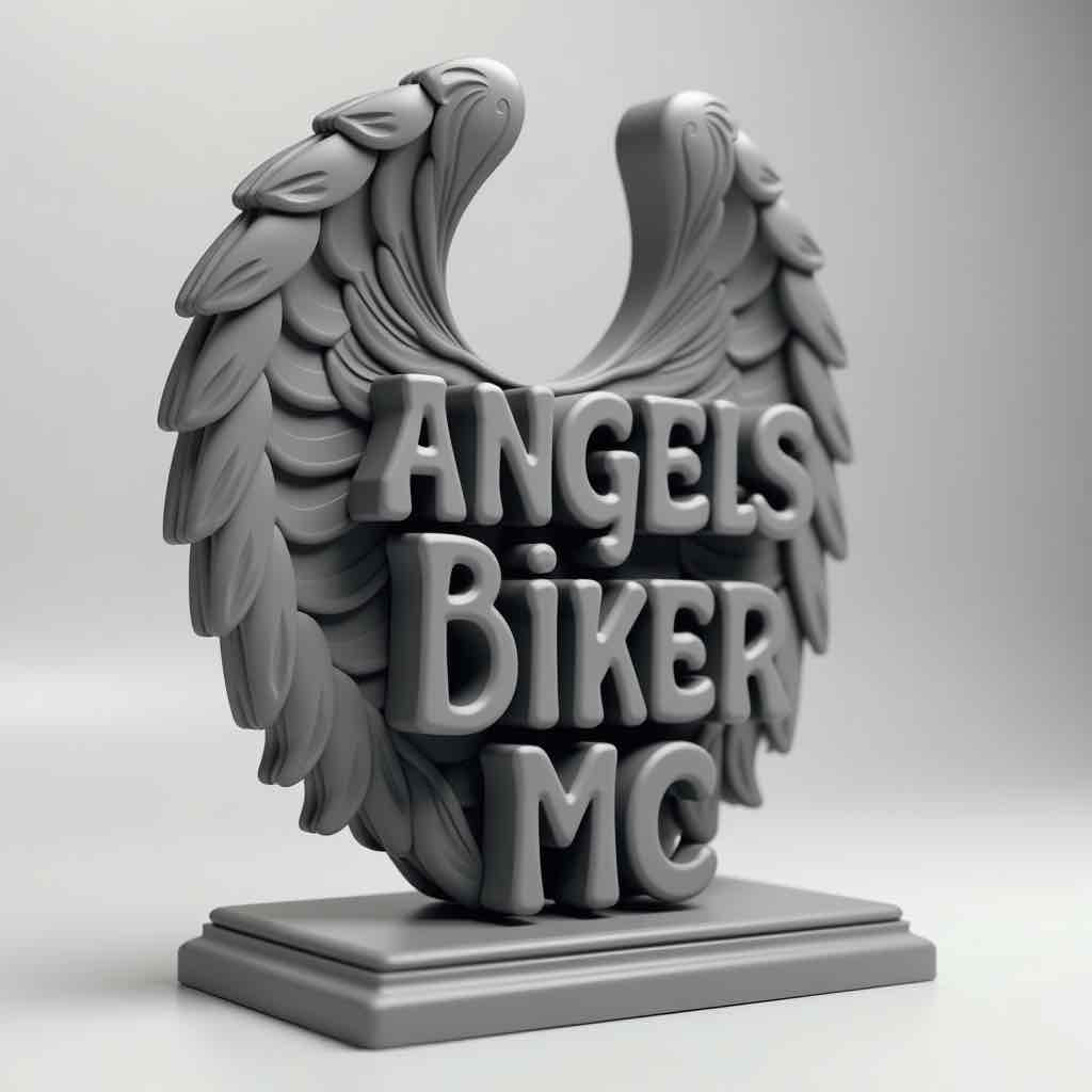 Angels Biker MC Badge free 3D printable STL
