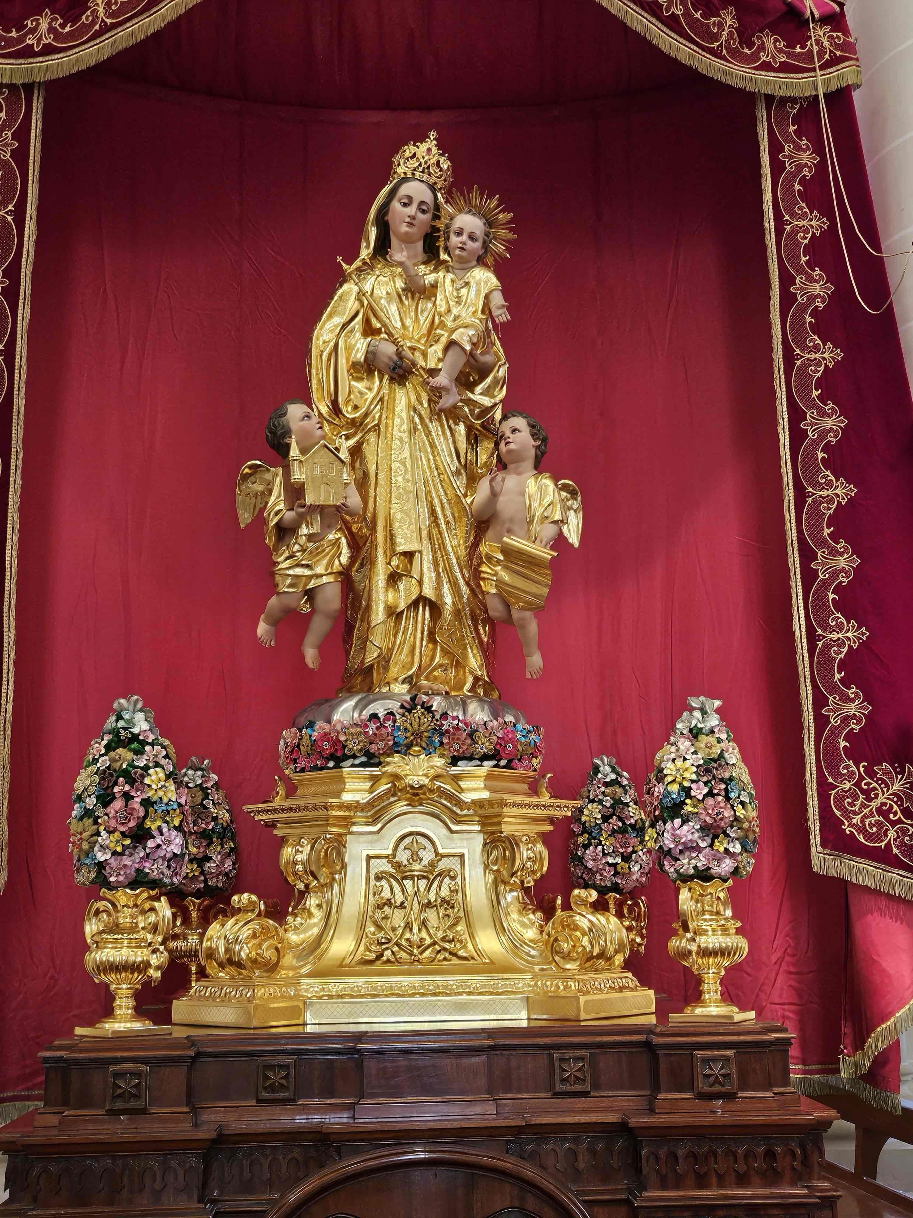 Gold Plated Virgin Mary Statue free 3D printable STL