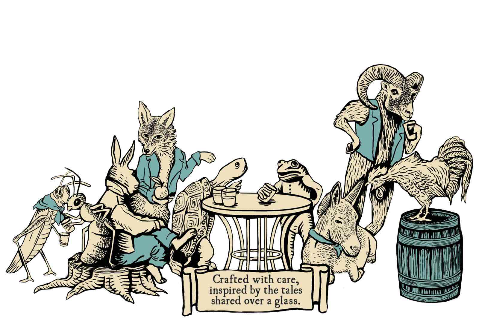Animal Tea Party Scene free 3D printable STL