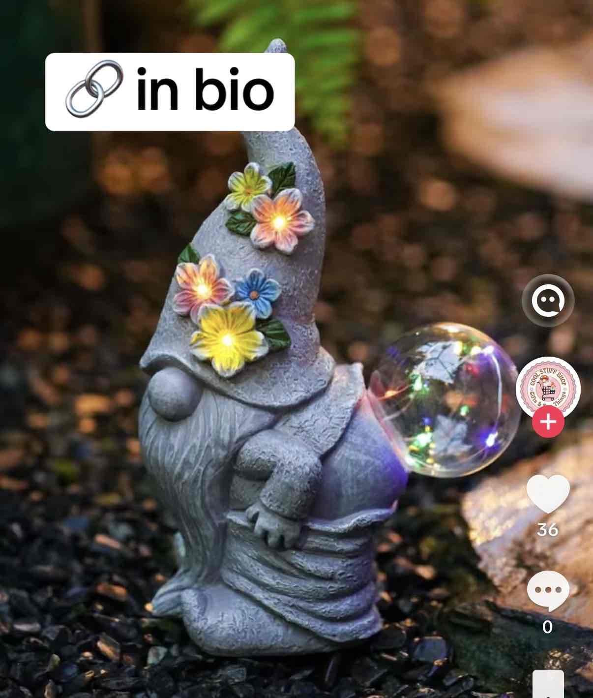 Flowered Garden Gnome free 3D printable STL