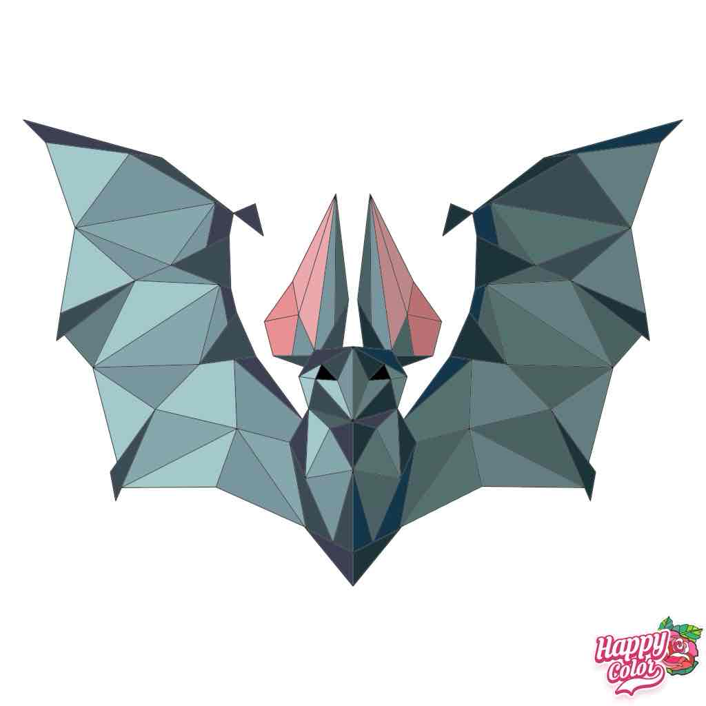 Geometric Bat Wall Art free 3D printable STL