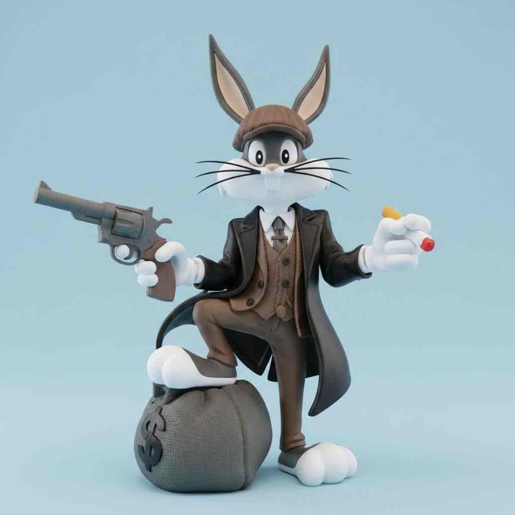 Bugs Bunny Detective Figure free 3D printable STL