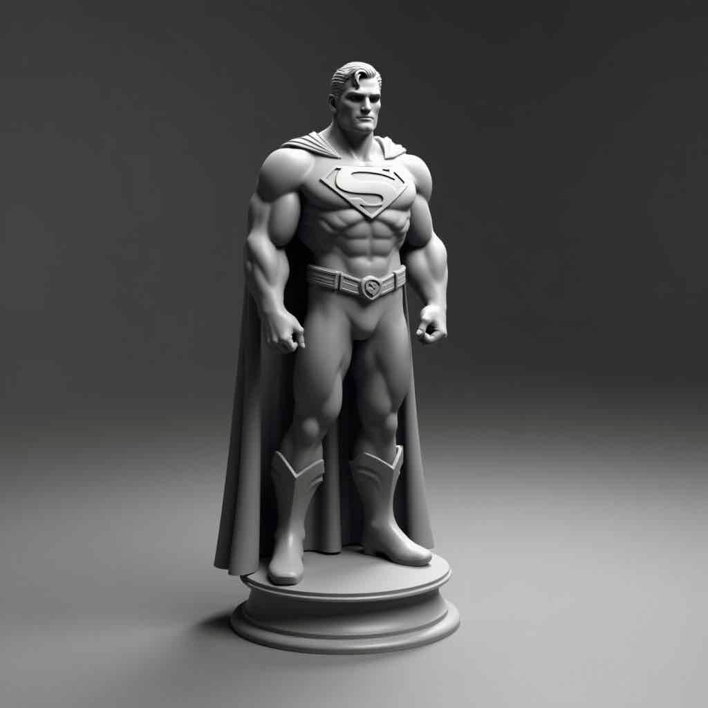 Superman Standing Figure free 3D printable STL