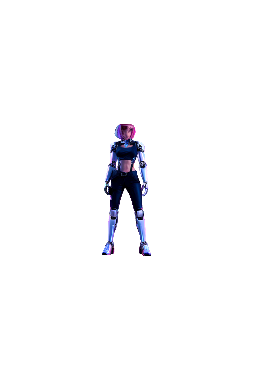Cybernetic Female Fighter free 3D printable STL