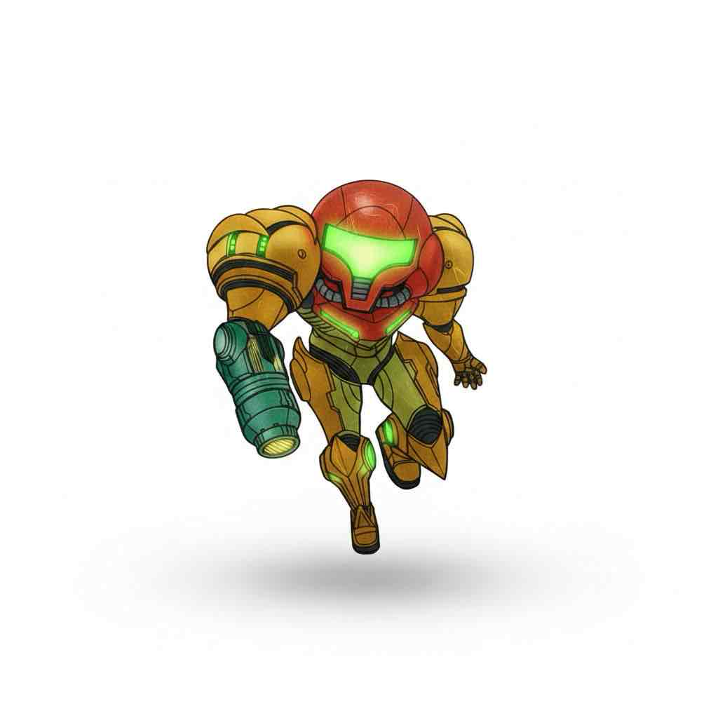 Samus Aran Running free 3D printable STL