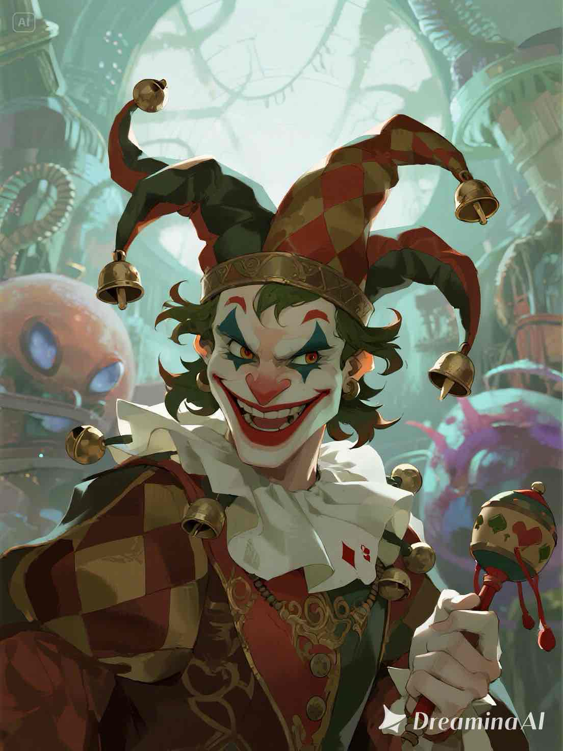 Harlequin Clown Portrait free 3D printable STL