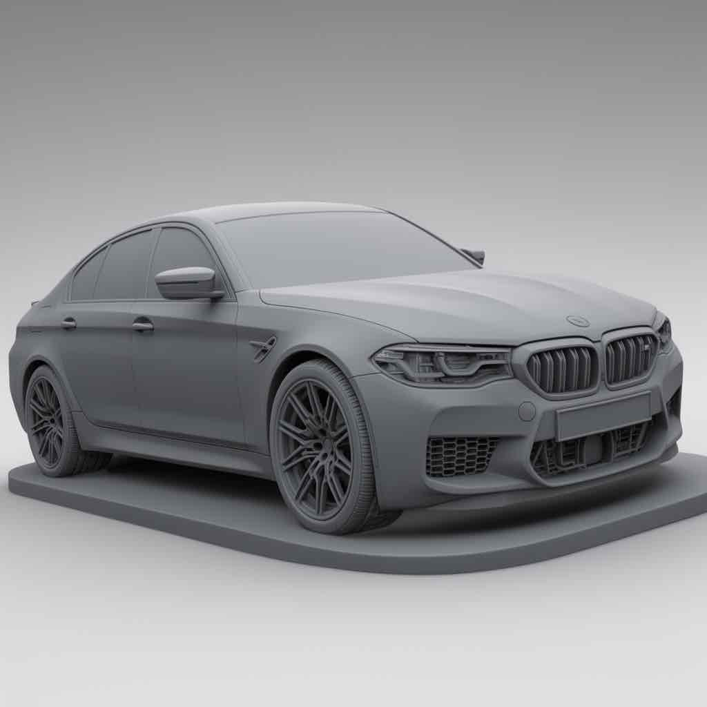 BMW M5 3D Model free 3D printable STL