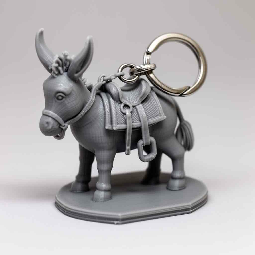 Donkey Keychain Figure free 3D printable STL