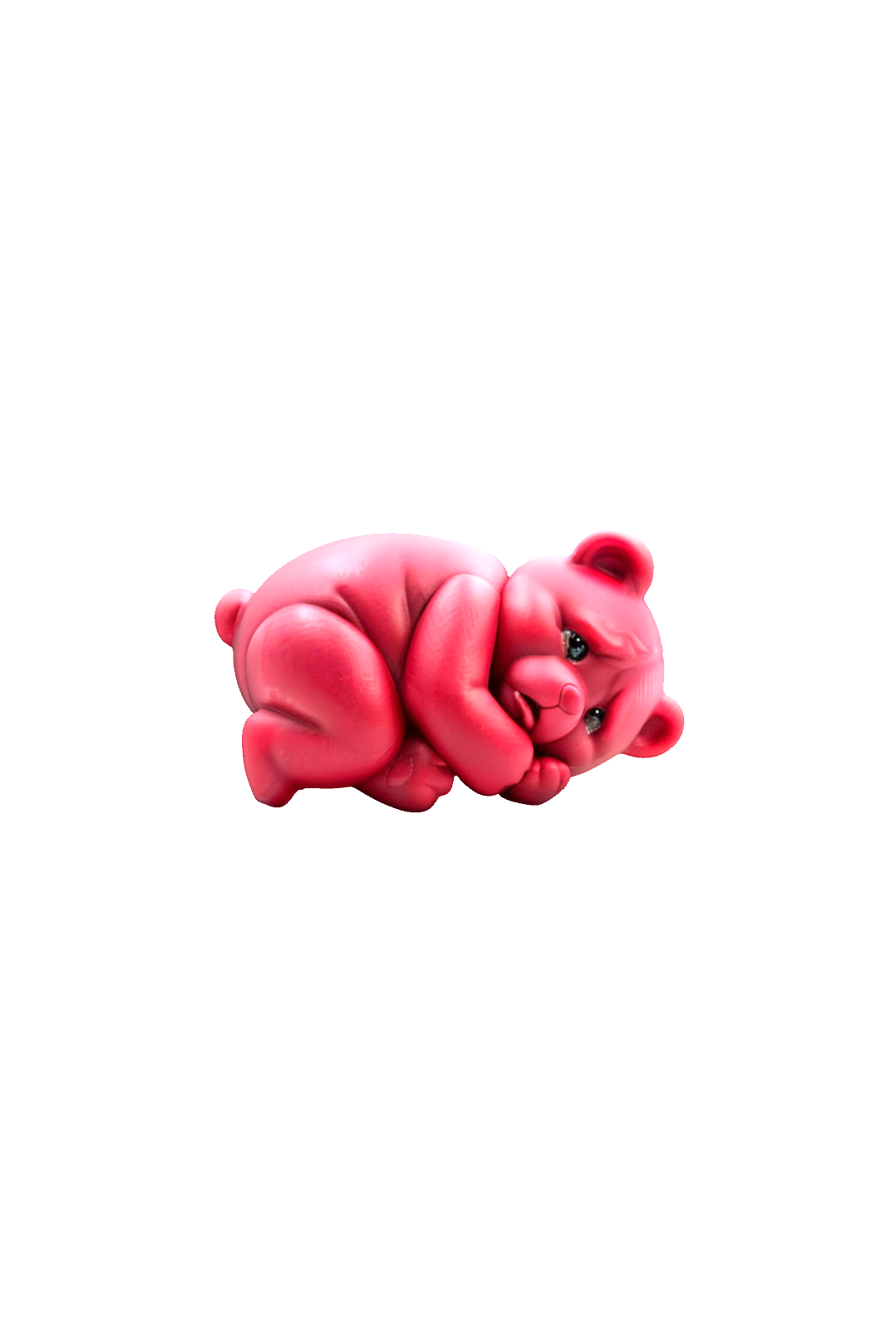 Cuddly Red Bear Figurine free 3D printable STL