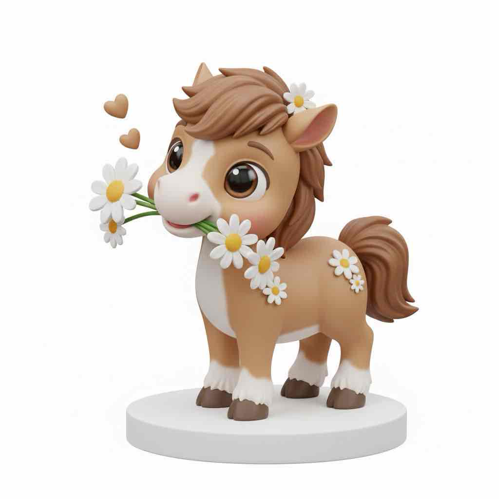 Cute Cartoon Pony free 3D printable STL