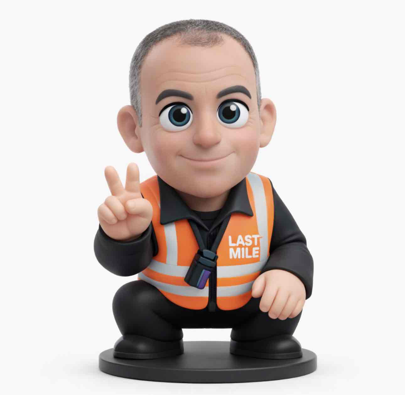 Kneeling Delivery Man Figure free 3D printable STL