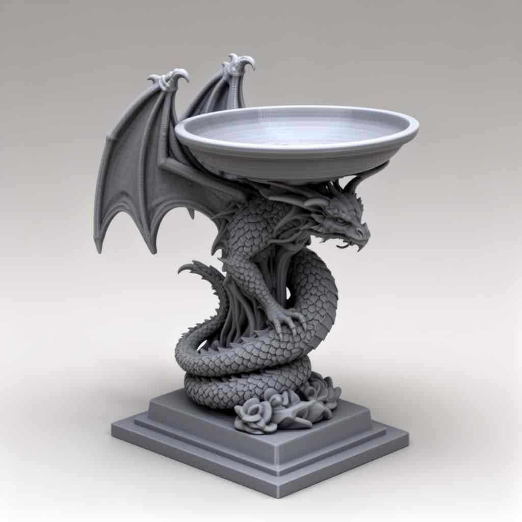 Dragon Fountain Sculpture free 3D printable STL