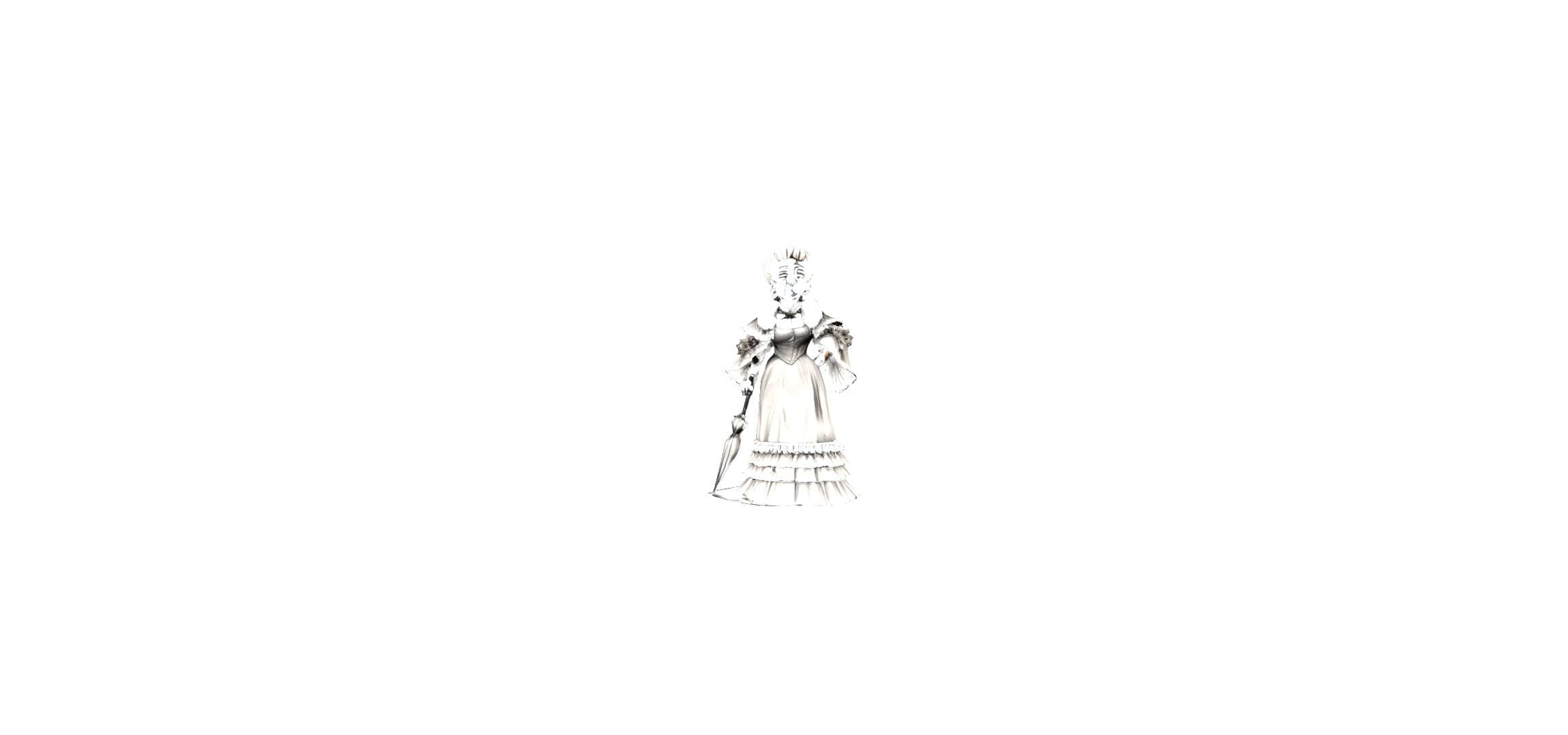 Victorian Woman Illustration free 3D printable STL