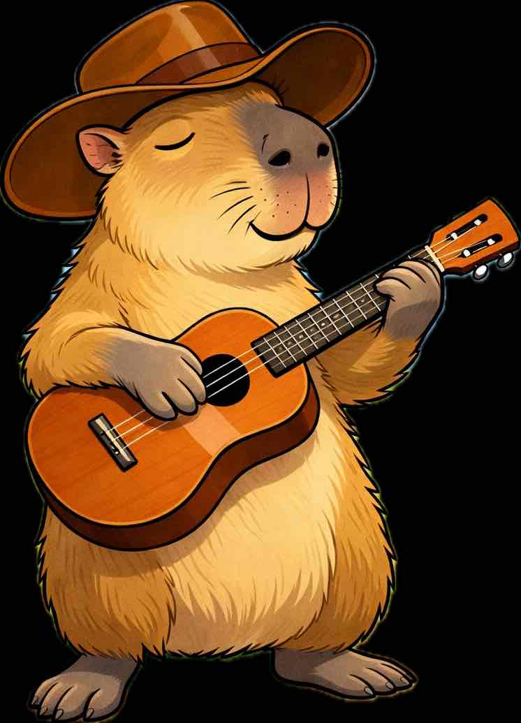 Singing Capybara with Ukulele free 3D printable STL