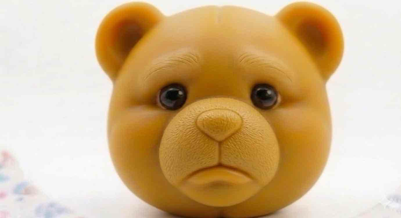 Saddened Teddy Bear Head free 3D printable STL