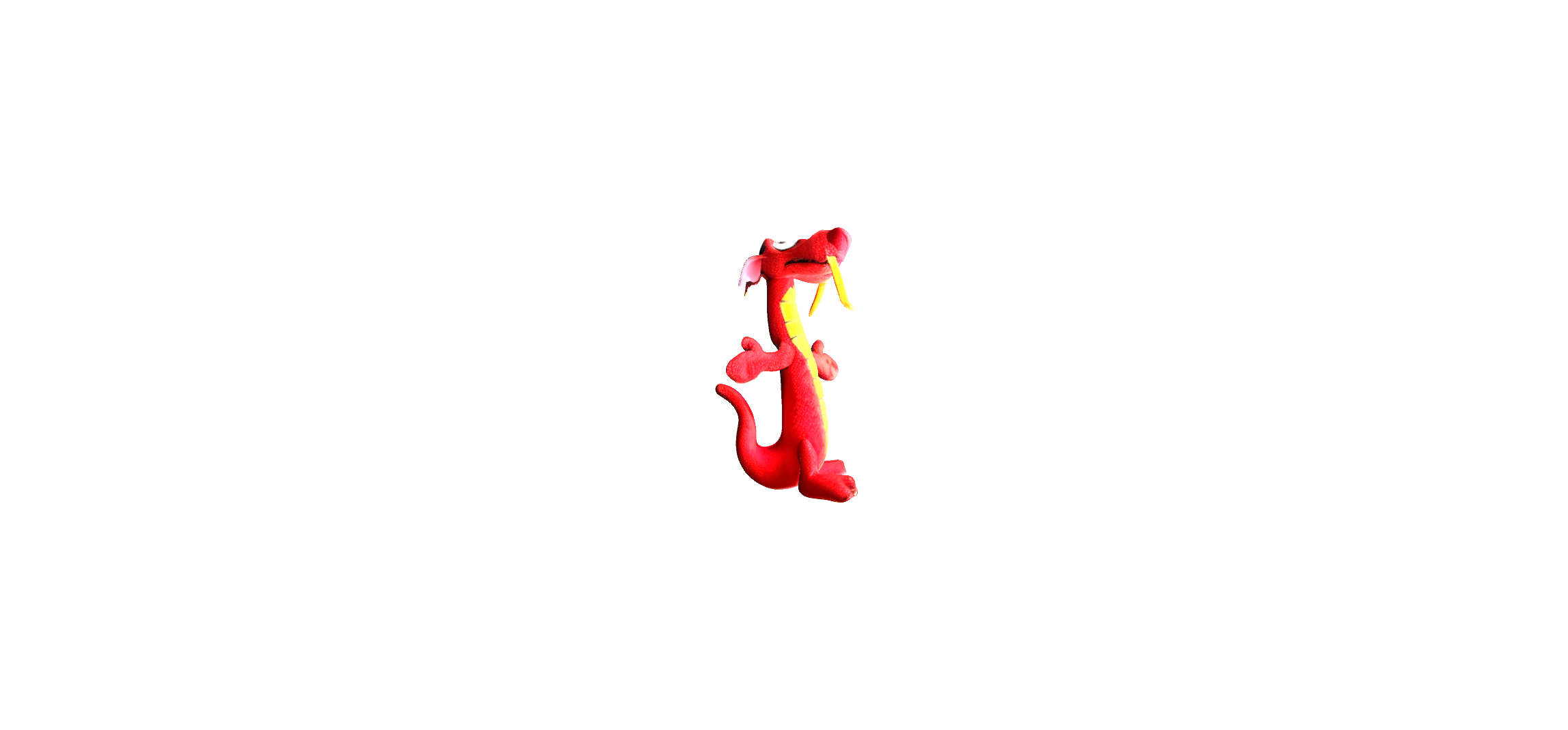 Red Plush Dragon Toy free 3D printable STL