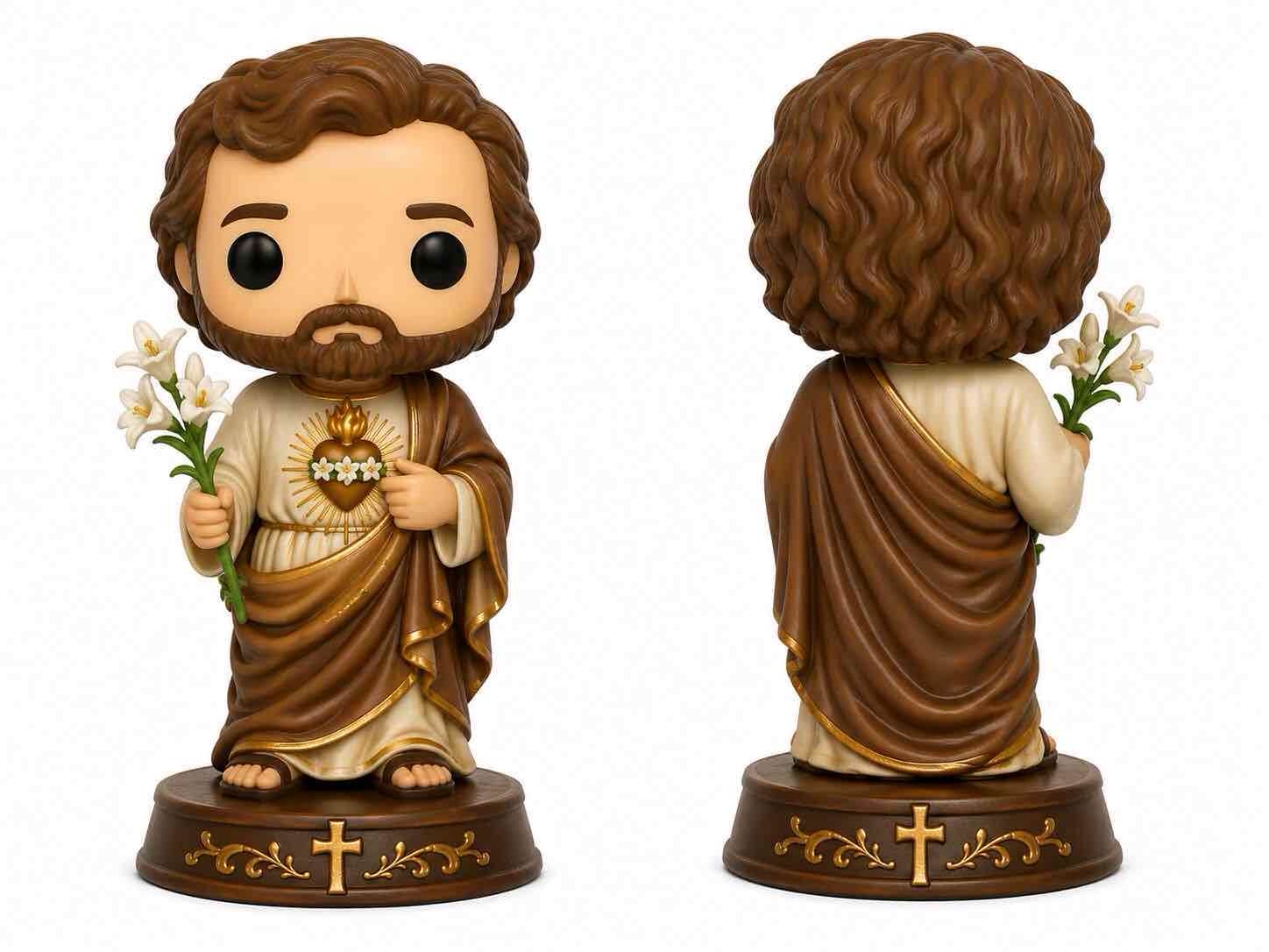 Jesus Figurine Holding Lilies free 3D printable STL