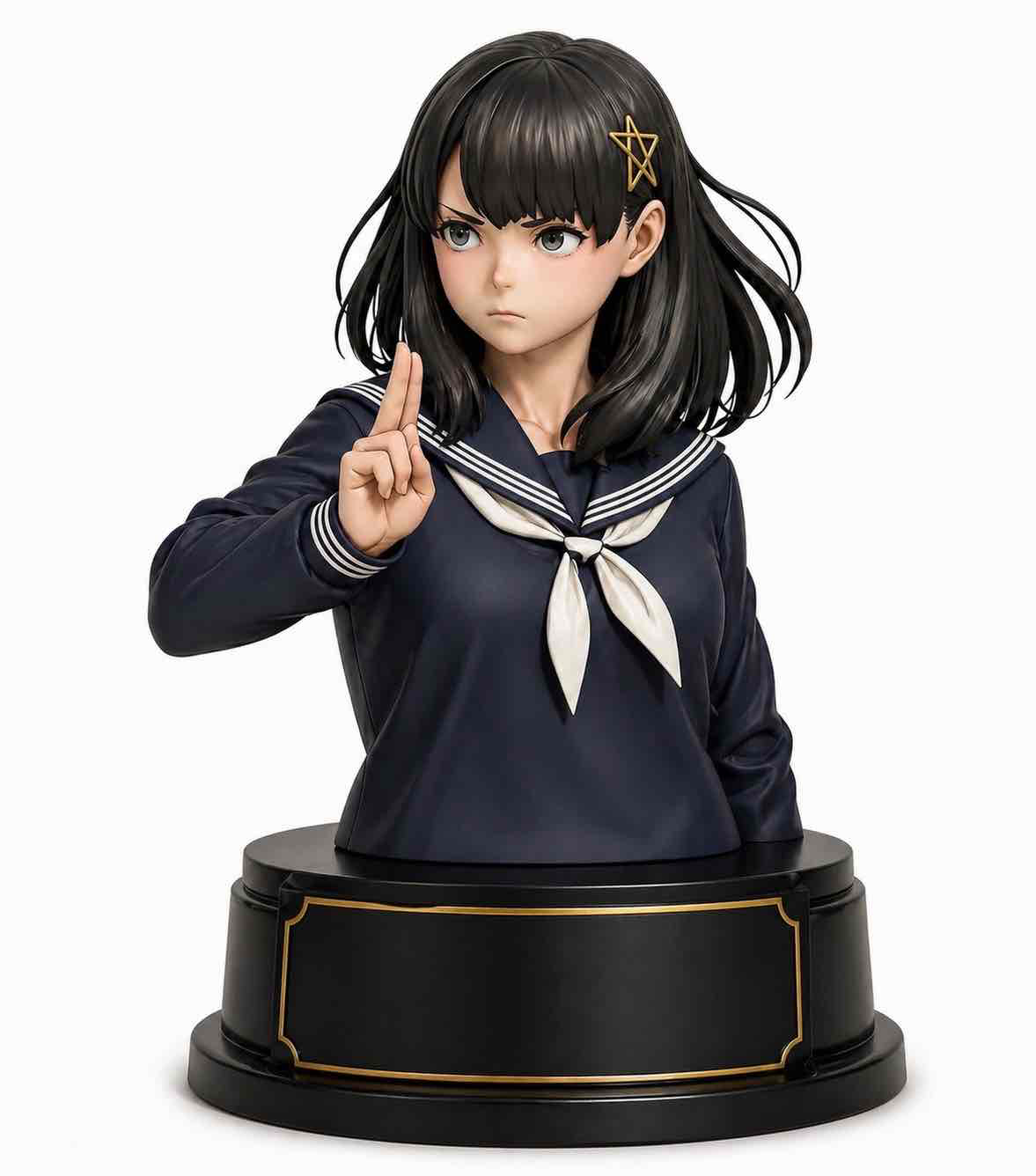 Anime Girl Bust free 3D printable STL