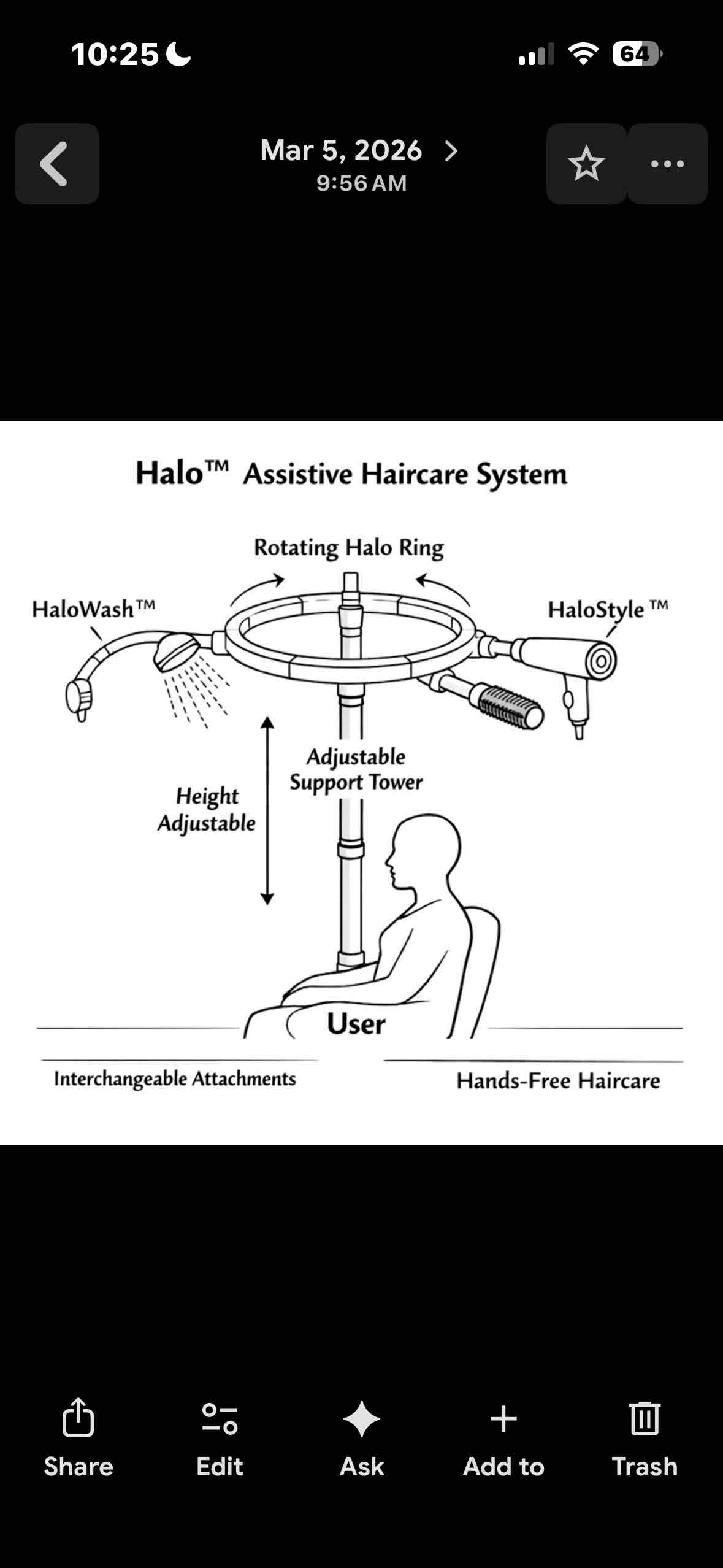 Halo Assistive Haircare System free 3D printable STL